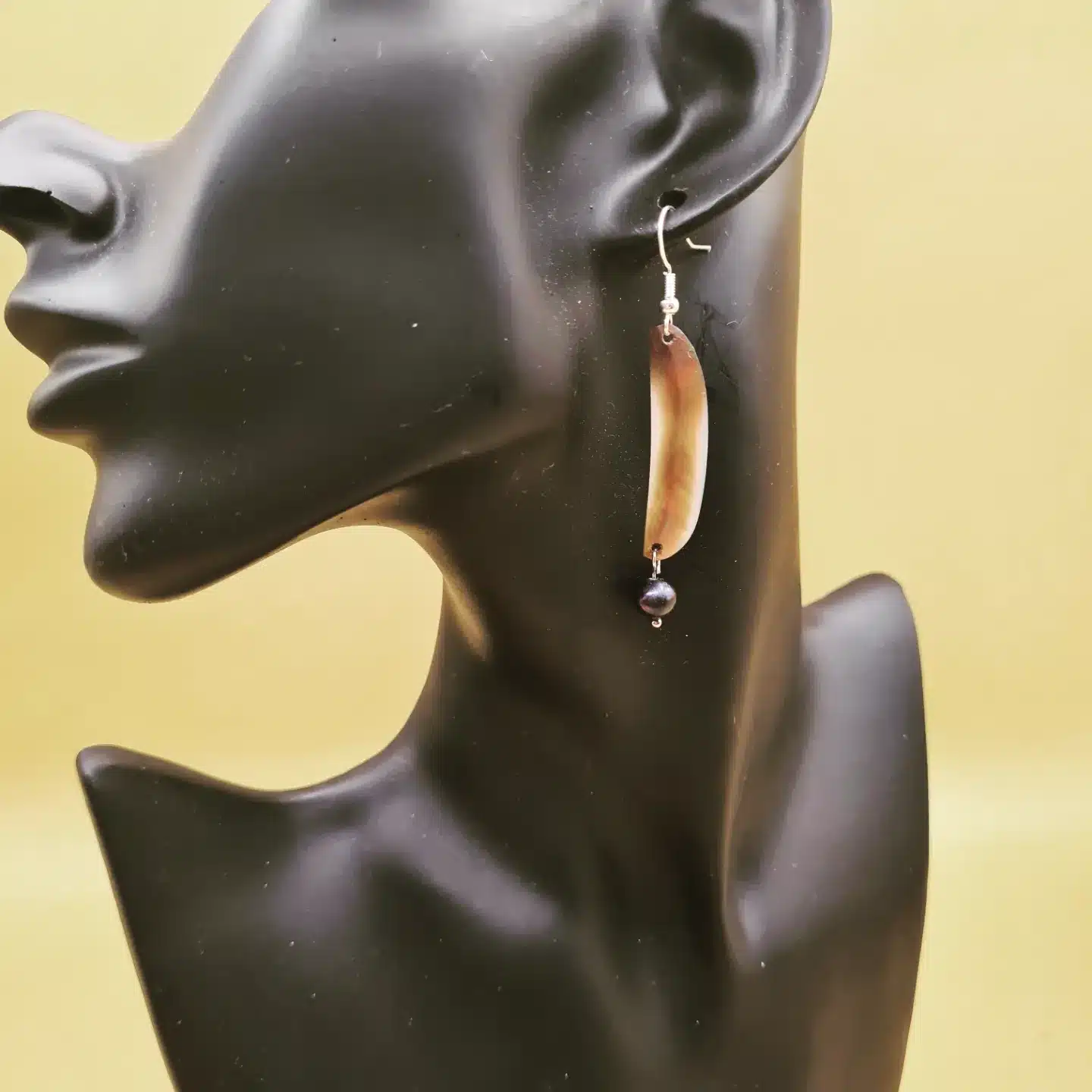 Parure collier plastron/perle et boucles d'oreilles assorties – Image 5