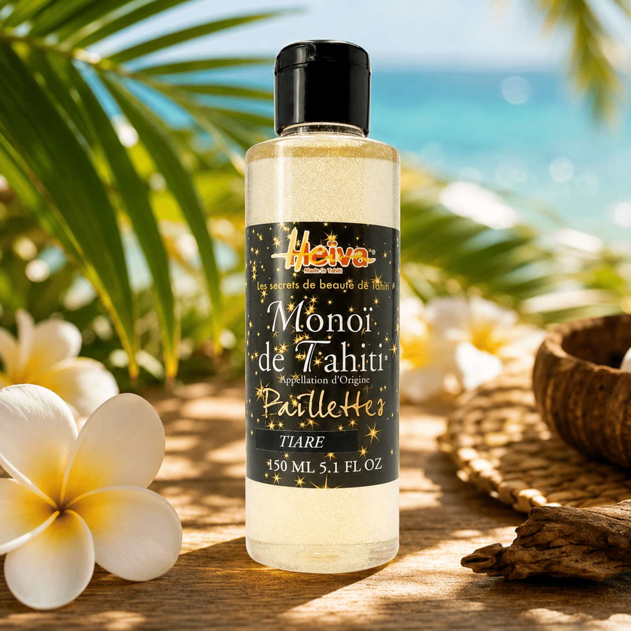 Monoï de Tahiti Pailleté - Parfum Vanille(150 ml)